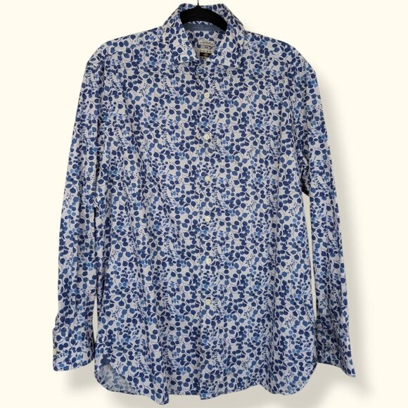 Joseph Abboud Blue Floral Classic Fit Dress Shirt - Picture 1 of 6